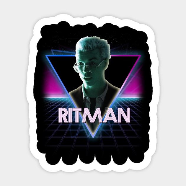 Black Mirror Bandersnatch Colin Ritman Retro 80s Neon Landscape Sticker by Bevatron